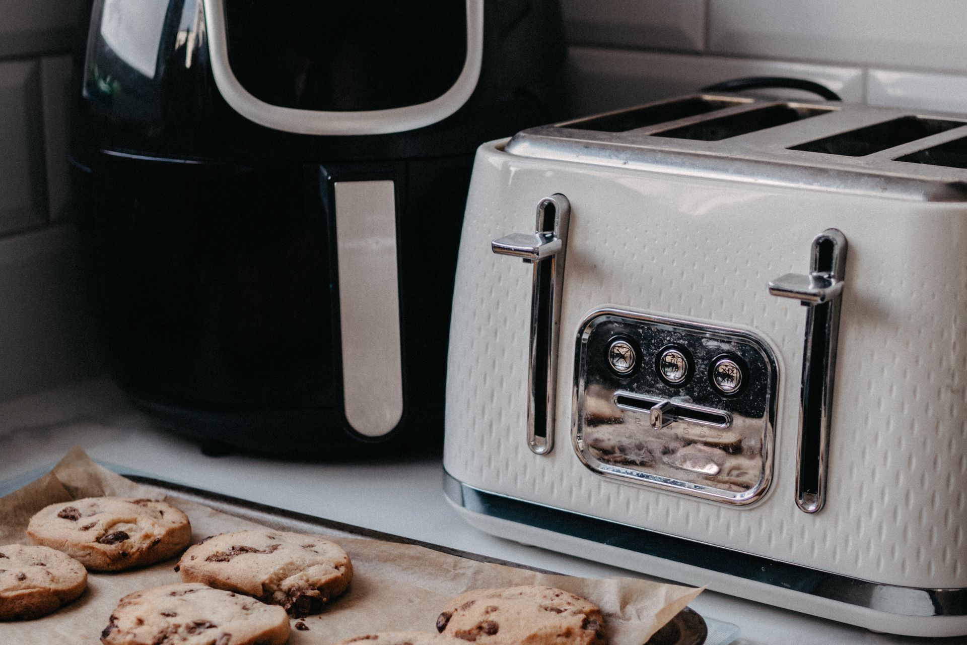 Air fryer on a family kitchen counter